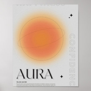 Aura-gult och rött poster