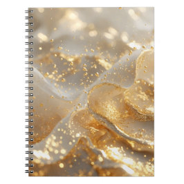 Aura of Gold – White & Gold Luxury Journal Noteboo Anteckningsbok