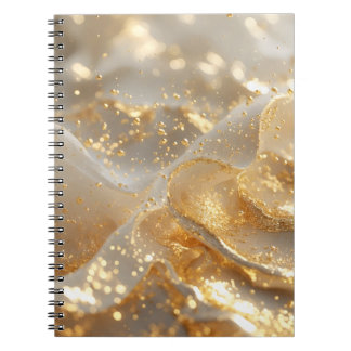 Aura of Gold – White & Gold Luxury Journal Noteboo Anteckningsbok