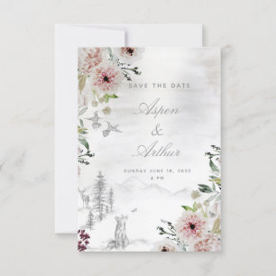 Aura of Nature Bröllop spara datum Card Datumet