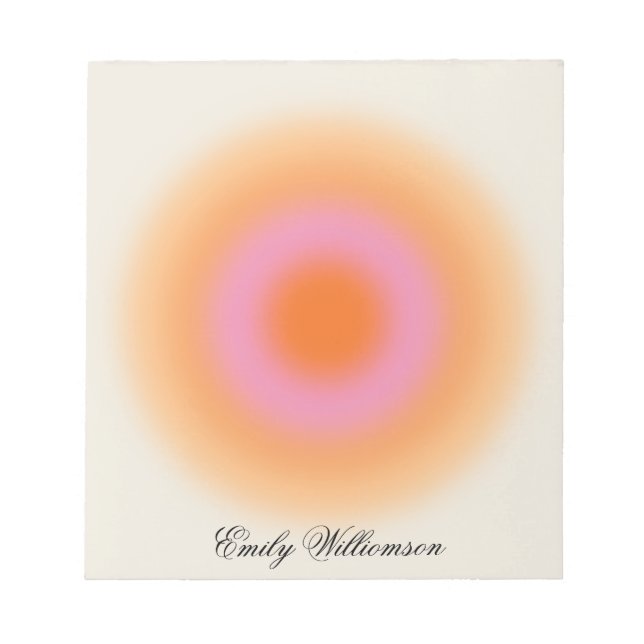 Aura Pastel Ombré Anteckningsblock Personlig för b (Framsida)