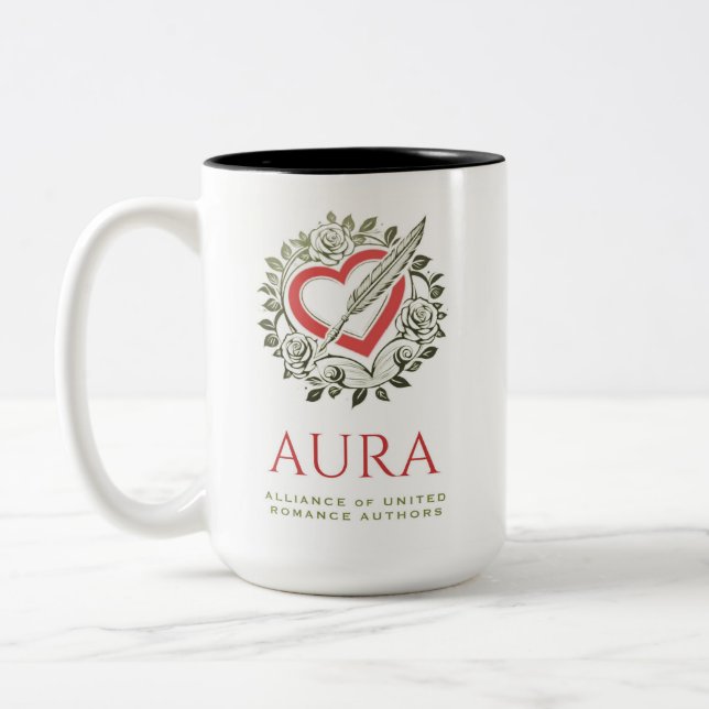 AURA Red Hjärtkrans mugg grönt (Vänster)