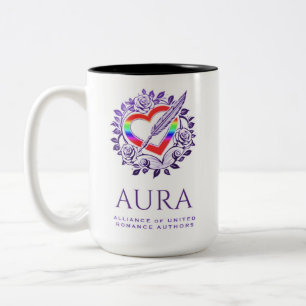AURA-regnbåge och lila Två-Tonad Mugg