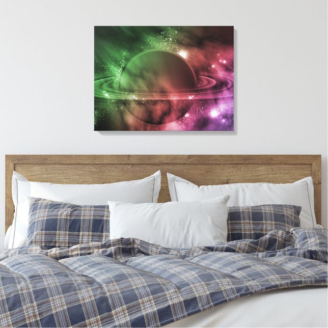 Aura Saturn Canvastryck (Insitu (sovrum))
