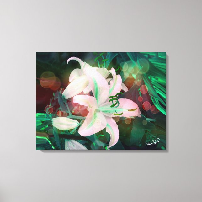 Auras Dancing med Lilies Canvastryck (Framsida)