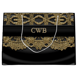 Auré Victorian Black Elegant Monogram