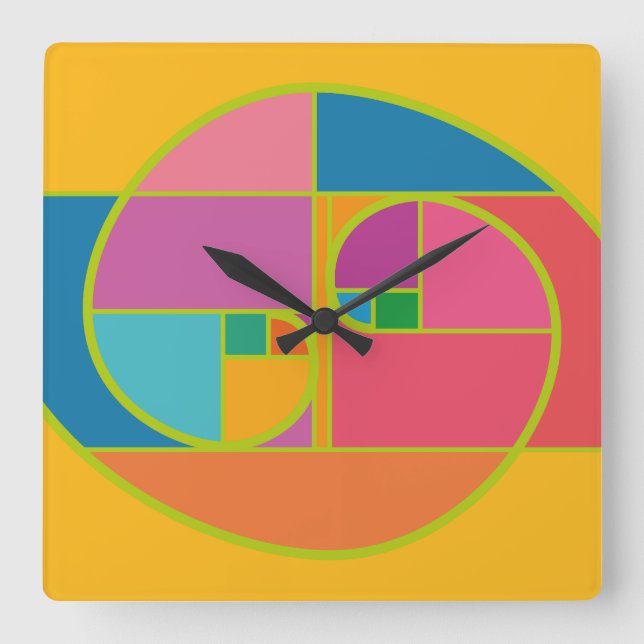 AUREA MATEMATICA ARTISTICA BY MASANSER PIXELAT FYRKANTIG KLOCKA (Framsida)