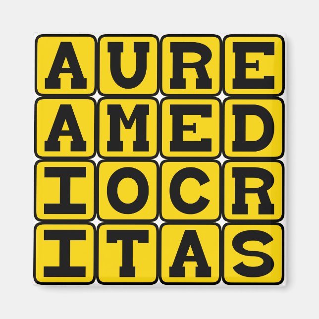 Aurea Mediocritas, Gyllene medelvägen Magnet (Framsidan)