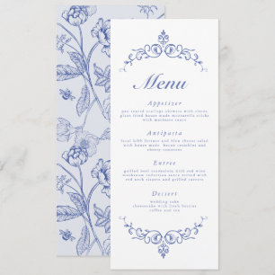 AURELIA Chinoiserie Fransk Victorian Menu-kort Inbjudningar