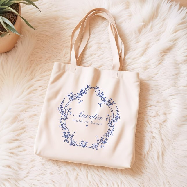 AURELIA Chinoiserie Something Blue Brudtjänst Tygkasse (Skapare uppladdad)