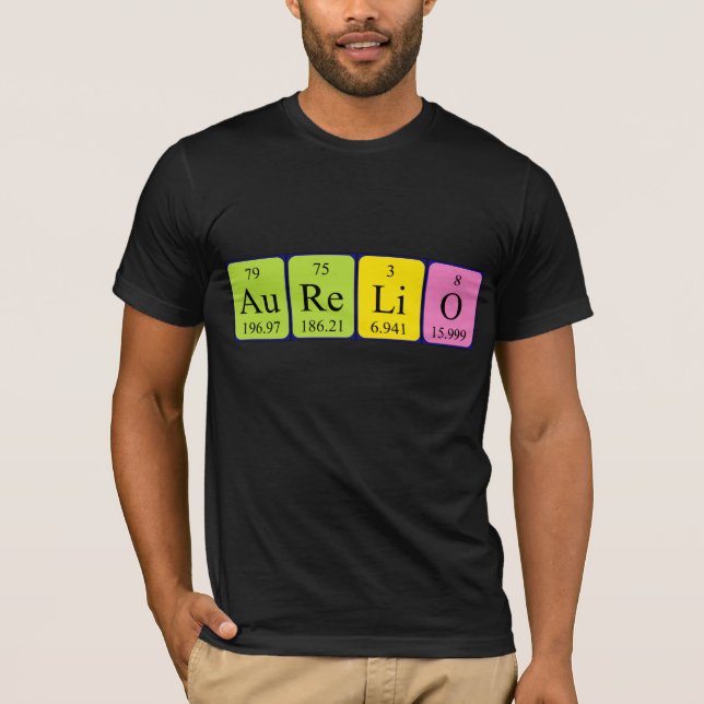 Aurelio Periodisk skjorta bord namn Tee Shirt (Framsida)