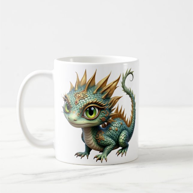 Auren – Liten Smaragdskogs Drake  Kaffemugg (Vänster)