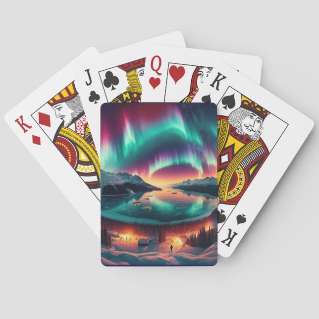 Aureola Borealis i Alaska Casinokort (Baksidan)