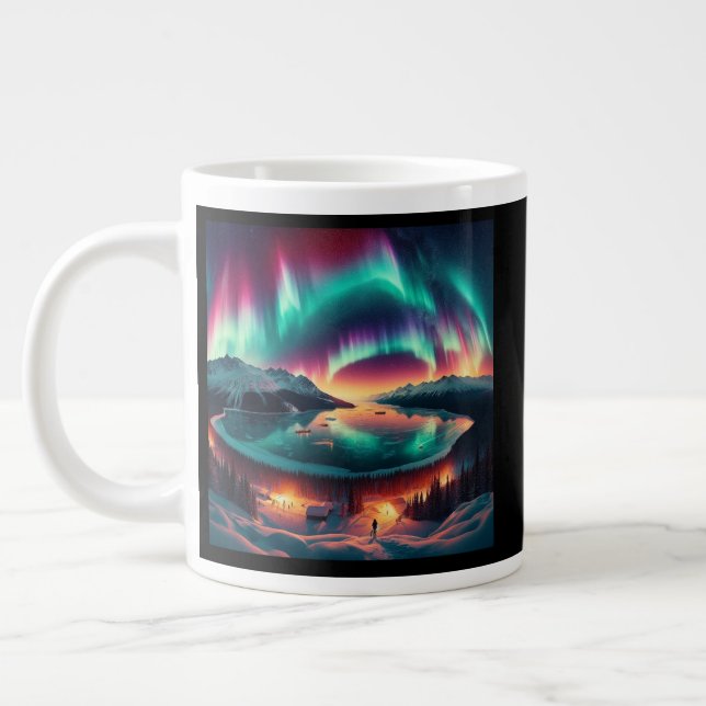 Aureola Borealis i Alaska Jumbo Mugg (Vänster)