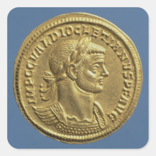 Aureus av Diocletian Fyrkantigt Klistermärke