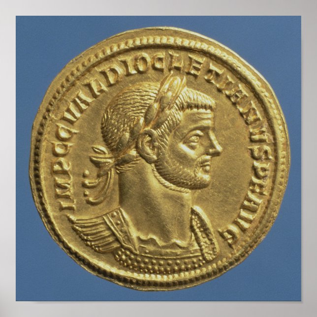 Aureus av Diocletian Poster (Framsidan)