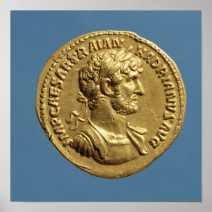 Aureus av Hadrian Poster