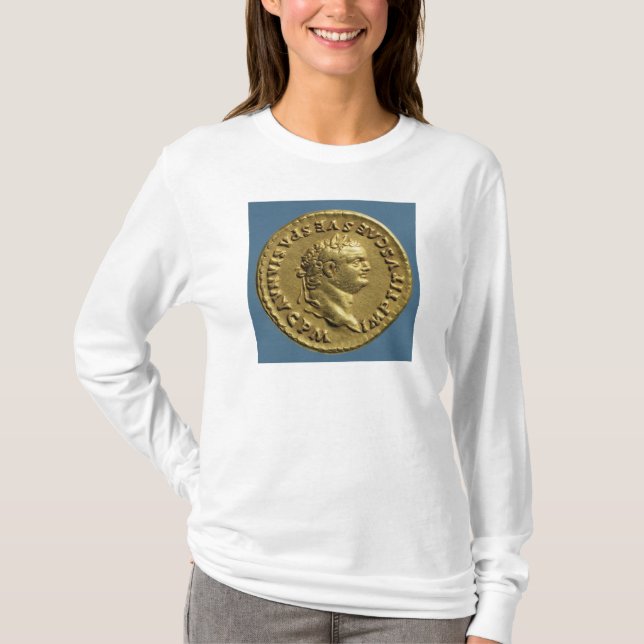 Aureus av Nero som ha på sig en lagrarkran T-shirt (Framsida)
