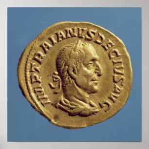 Aureus av Trajan Decius Poster
