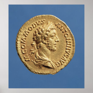 Aureus byst av Commodus Poster