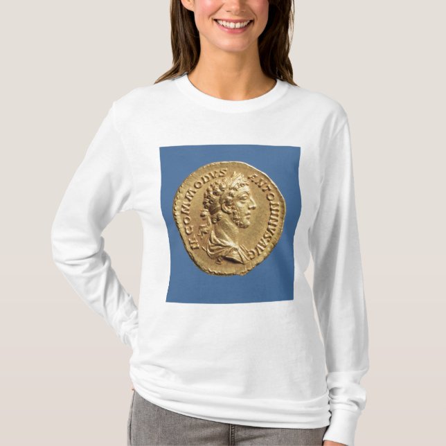 Aureus byst av Commodus T Shirt (Framsida)