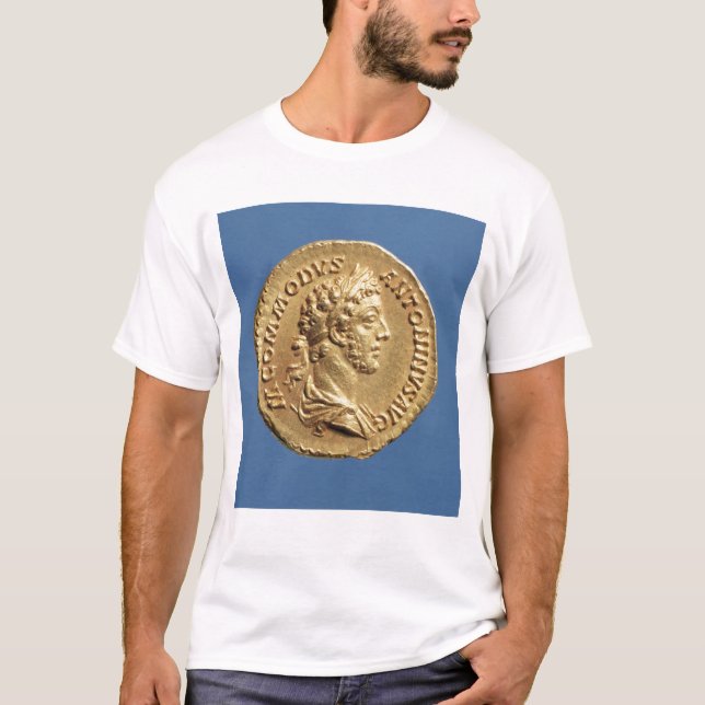 Aureus byst av Commodus Tee (Framsida)