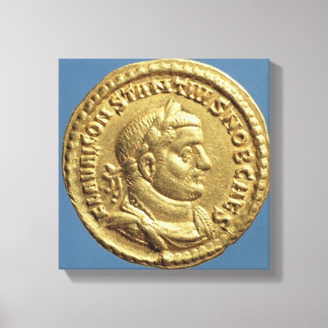 Aureus of Constantius I Caesar Augustus Canvastryck (Framsida)