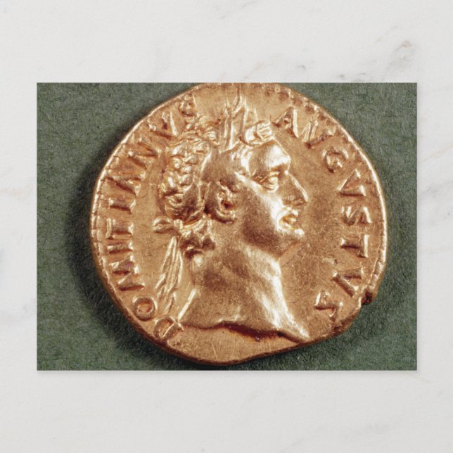 Aureus of Domitian Vykort (Framsida)
