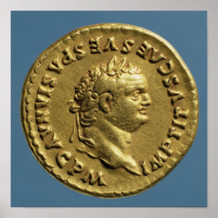 Aureus of Nero bar en lagerkrans Poster