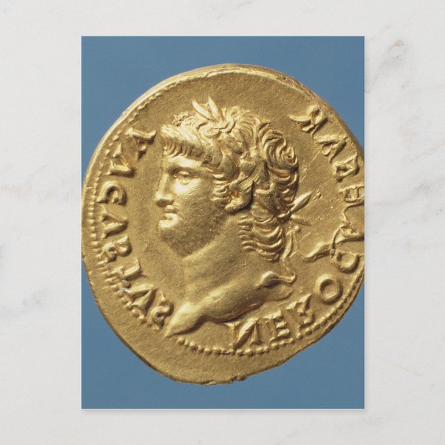 Aureus of Nero bar en lagerkrans Vykort (Framsida)
