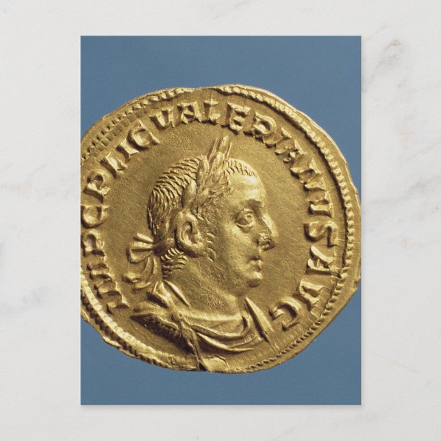Aureus of Valerian I Vykort (Framsida)
