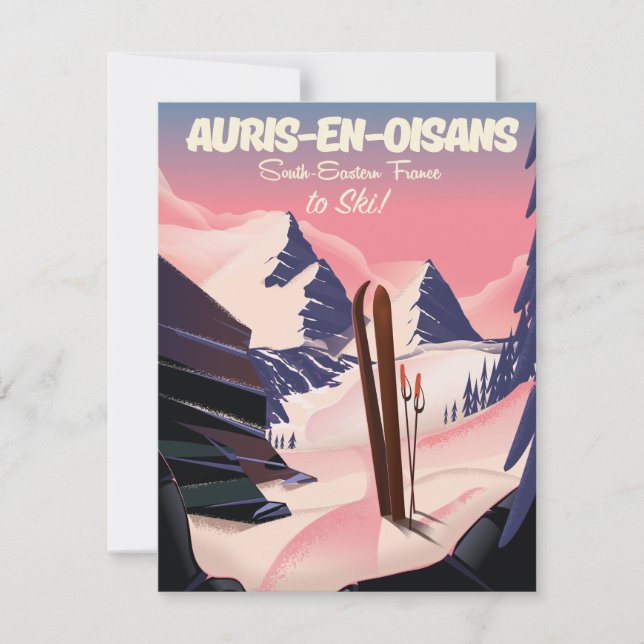 AURIS-EN-OISANS Frankrike skidposter (Framsida)