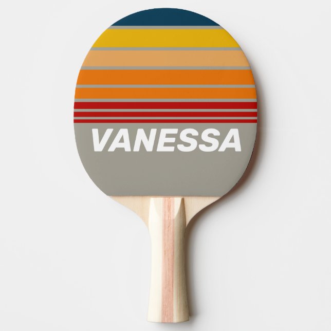 Aurora Arcade Horizon Striping med namn Pingisracket (Framsidan)