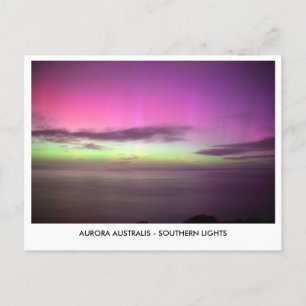 Aurora Australien - södra Ljus Natten Himmel Vykort