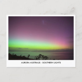 Aurora Australien - södra Ljus Natten Himmel Vykort