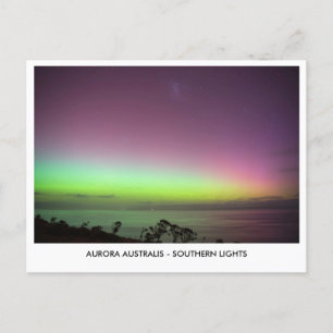 Aurora Australien - södra Ljus Natten Himmel Vykort