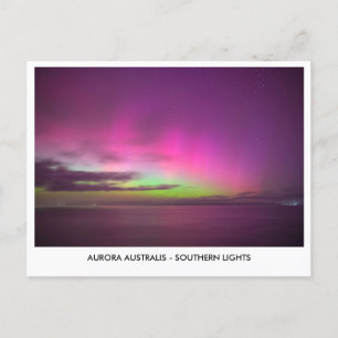 Aurora Australien - södra Ljus Natten Himmel Vykort