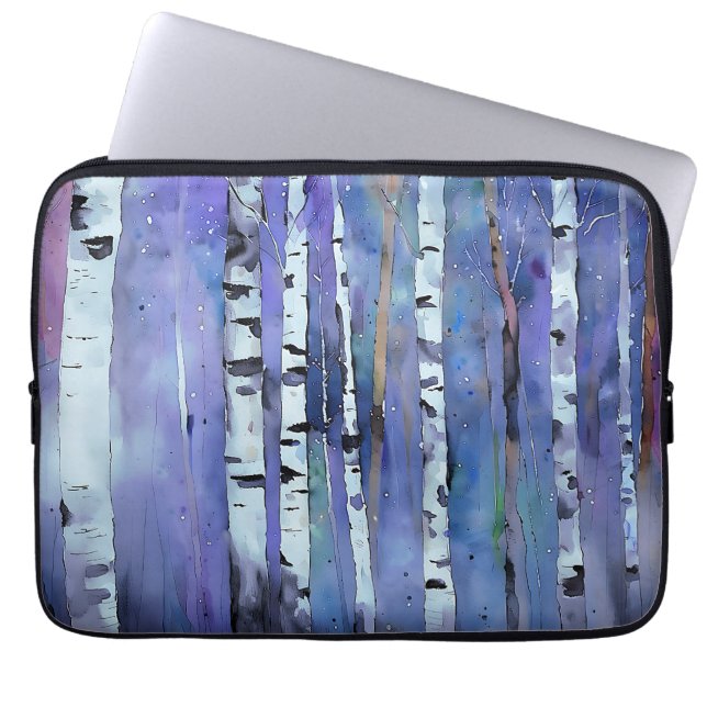 Aurora bland fåglar laptop fodral (Framsidan)