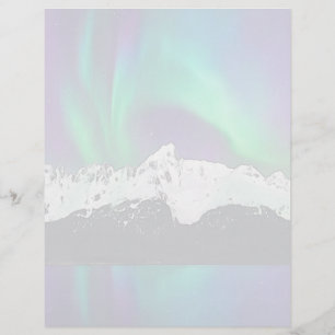 Aurora Borealis - 8,5 x 11 tum Lakan