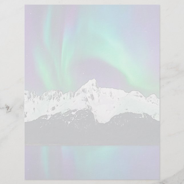 Aurora Borealis - 8,5 x 11 tum Lakan (Framsida)