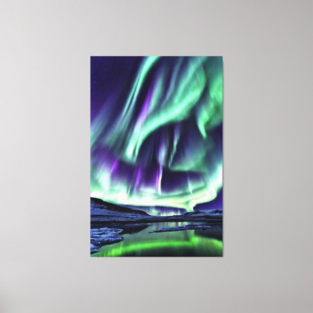 Aurora Borealis Art Kanvastryck (Framsida)