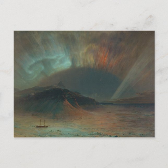 Aurora Borealis av Frederic Edwin Church 1865 Vykort (Framsida)