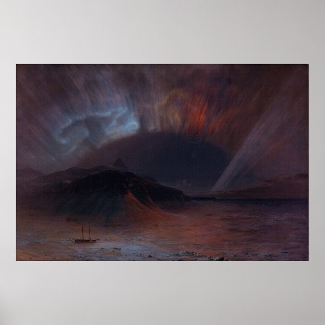 Aurora Borealis av Frederic Edwin Church Poster (Framsidan)