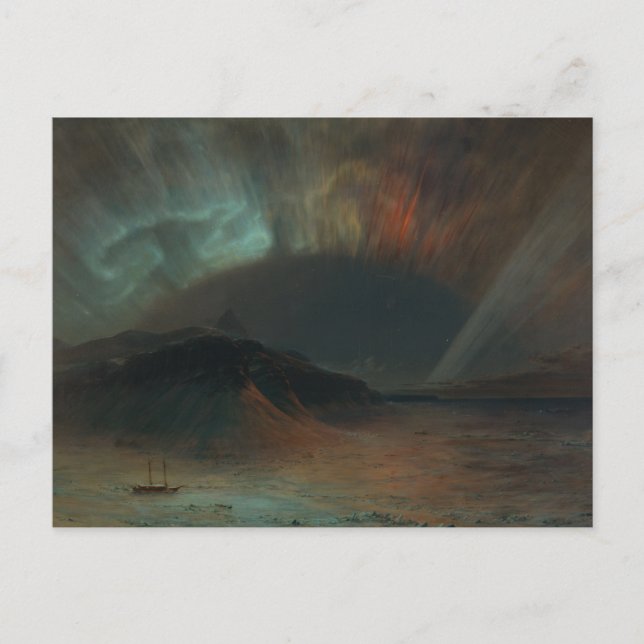 Aurora Borealis av Frederic Edwin Church Vykort (Framsida)
