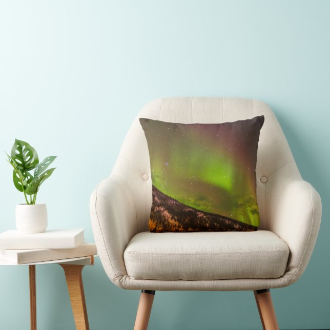 Aurora Borealis | Berg Fairbanks Alaska Kudde (Stol)