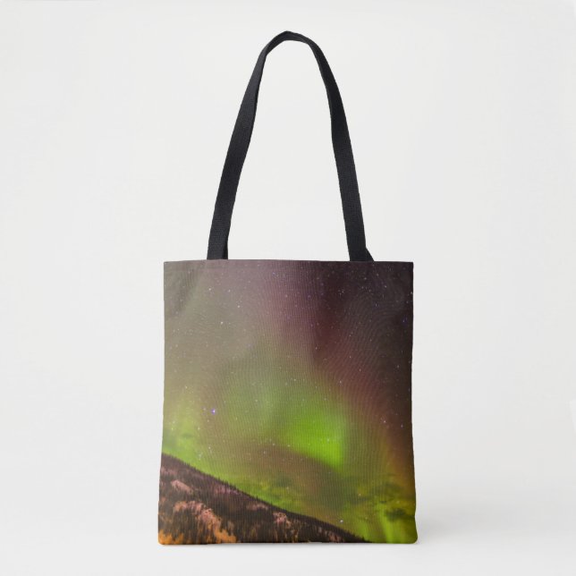 Aurora Borealis | Berg Fairbanks Alaska Tygkasse (Framsida)