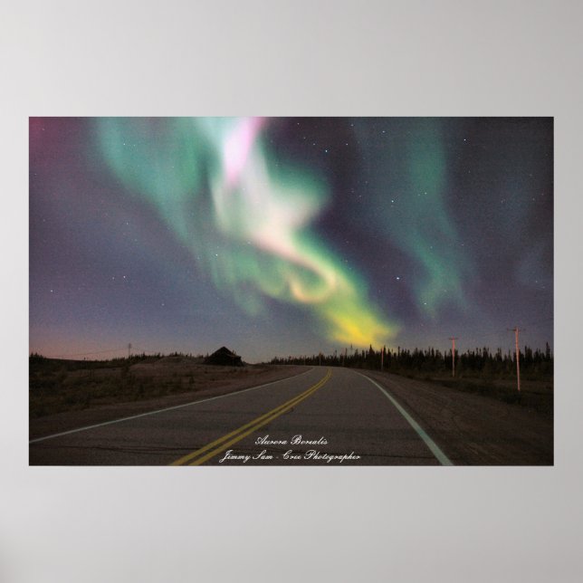 Aurora Borealis - Chisasibi Quebec Poster (Framsidan)