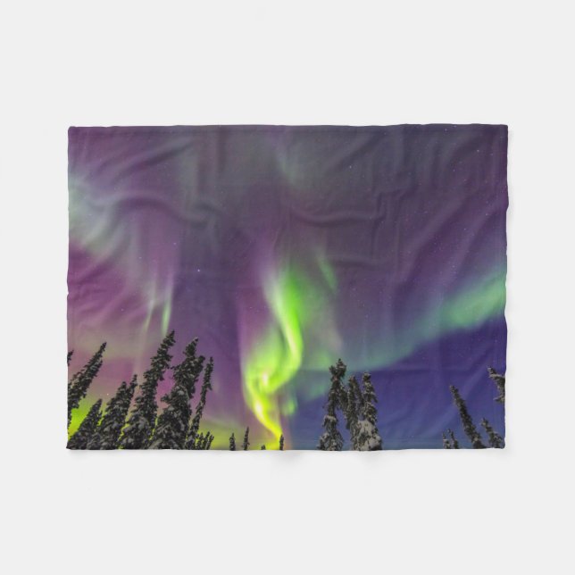 Aurora Borealis | Fairbanks, Alaska Fleecefilt (Framsidan (Horisontell))