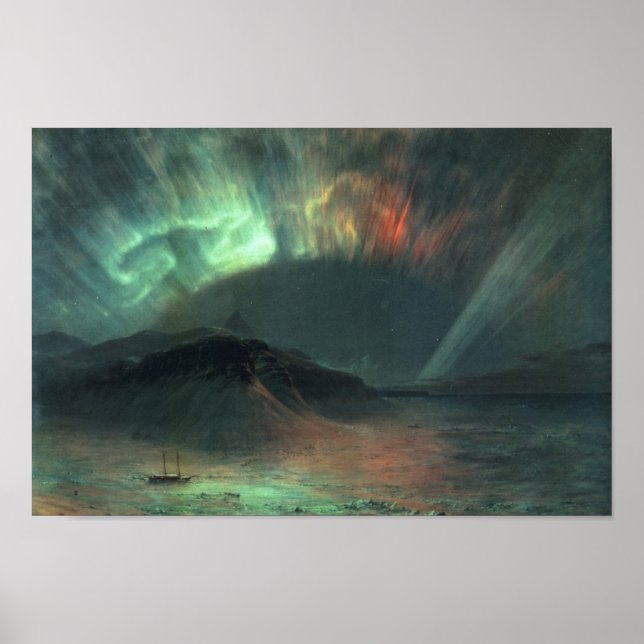 Aurora Borealis Frederic Edwin Church Poster (Framsidan)