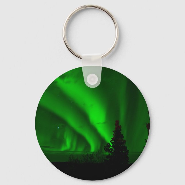 aurora-borealis-grönt nyckelring (Framsida)